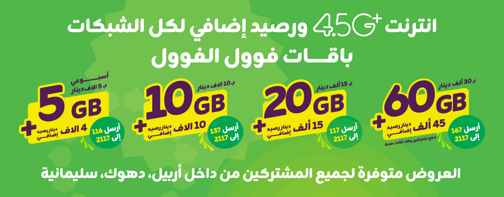 باقات فوول الفوول– خيارات أكثـر انترنت ورصيد أكثر!!