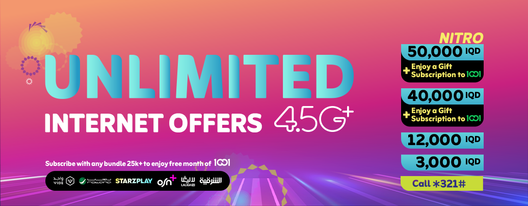 Unlimited 4.5G+ internet